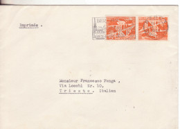 3-Svizzera-10c.+10c. Paesaggi In Tete Beche-Storia Postale-v.1960 X Trieste - Tête-bêche