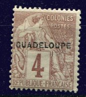 Guadeloupe *  N° 16 - 4c Lilas - Brun S. Gris . - Neufs