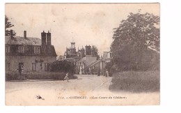 58 Guerigny Les Cours Du Chateau Cachet Convoyeur Ligne Clamecy à Nevers 1904 - Guerigny