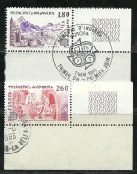 ANDORRA CORREO FRANCES EUROPA 1983 Nº 314/315 SELLOS MATASELLADOS (C.H. C.12.16) - Blocs-feuillets