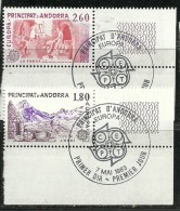 ANDORRA CORREO FRANCES EUROPA 1983 Nº 314/315 SELLOS MATASELLADOS (C.H. C.12.16) - Hojas Bloque