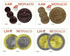 Monaco / Euro / Coins / Money On Stamps - Other & Unclassified