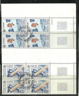 ANDORRA CORREO FRANCES BLOQUE 4 SELLOS EUROPA 91 Nº 402/403 SELLOS MATASELLADOS (C.H. C.12.16) - Blokken & Velletjes