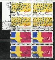 ANDORRA CORREO FRANCES BLOQUE 4 SELLOS EUROPA 95 Nº 456/457 SELLOS MATASELLADOS (C.H. C.12.16) - Blocs-feuillets