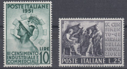 Italia - 1951 - Censimento Industriale ** MNH - 1946-60: Nuevos
