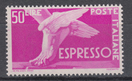 Italia - 1951 - Espresso 50 Lire Filigrana NS ** MNH - Varietà E Curiosità