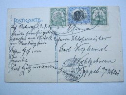 1906 , KAMERUN , Karte Mit Seepoststempel Und Mischfrankatur Mit Togomarke - Kameroen