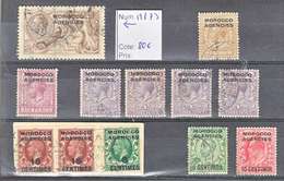 JOLI LOT A VOIR  - NUM MICHEL 73 COTE 80 EURO ET AUTRES - Bureaux Au Maroc / Tanger (...-1958)