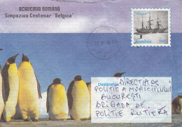 52939- BELGICA ANTARCTIC EXPEDITION, SHIP, PENGUINS, COVER STATIONERY, 1998, ROMANIA - Antarctic Expeditions