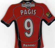 Magnet Magnets Maillot De Football Pitch Rennes Pagis 2009 - Sport