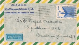 20438. Carta Aerea SAO PAOLO (Brasil) 1959. Comercial Radiomanufacturas - Covers & Documents