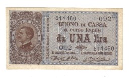 1 Lira Buono Di Cassa Serie 092 21 09 1914 Q.fds  LOTTO 1336 - 500 Lire