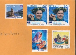 Australia Fishermans Wharf Chantelle Newberry Diving Woman Muttergottes Living Together Finger Fingerzeig Zeigefinger - Storia Postale