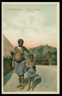 LOURENÇO MARQUES - COSTUMES - Mulher Do Interior ( Ed.Spanos & Tsitsias) Carte Postale - Mozambique