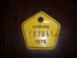 CB10 Fietsplaat Plaque Immatriculation Vélo  Limburg 167641 1978 - Placas De Matriculación