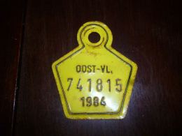 CB10 Fietsplaat Plaque Immatriculation Vélo  Oost Vlaanderen 1984 741815 - Placas De Matriculación