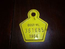 CB10 Fietsplaat Plaque Immatriculation Vélo  Oost Vlaanderen 1984 361685 - Number Plates