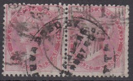 Pale Caramine Eight Annas Used Pair 8as No Watermark 1856 British India Used Renouf / Cooper - 1854 Britische Indien-Kompanie