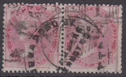 Pale Caramine Eight Annas Used Pair 8as No Watermark 1856 British India Used Renouf / Cooper - 1854 East India Company Administration