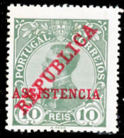 !										■■■■■ds■■ Portugal Postal Tax 1911 AF#1* King Manuel 10 Réis (x2529) - Unused Stamps
