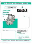 FEUILLET PUB TARIF CARBURATEURS WEBER - Sports & Tourisme