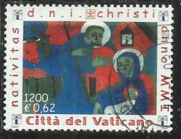 VATICANO VATICAN VATIKAN 2001 NATALE CHRISTMAS NOEL WEIHNACHTEN NAVIDAD NATAL LIRE 1200 USATO USED OBLITERE´ - Used Stamps