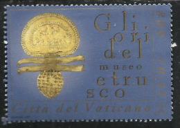 VATICANO VATICAN VATIKAN 2001 GLI ORI DEL MUSEO ETRUSCO LIRE 800 USATO USED OBLITERE´ - Usados