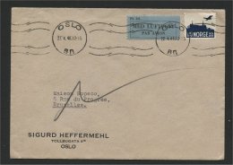 NORWAY, AIRPOSTCOVER 1946 TO BELGIUM - Covers & Documents