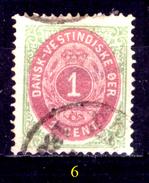 Antille-Danesi-F003 - 1873-79: Yvert & Tellier N. 5 - Privo Di Difetti Occulti - - Denmark (West Indies)