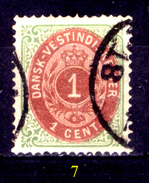 Antille-Danesi-F004 - 1873-79: Yvert & Tellier N. 5 - Privo Di Difetti Occulti - - Dänische Antillen (Westindien)