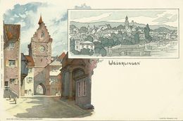 AK Überlingen Ueberlingen 2 Bilder Künstler Mutter Farblitho ~1900 #02 - Mutter, K.