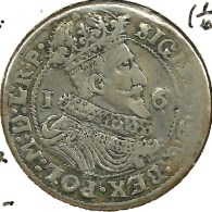 POLAND DANZIG 1 ORT 1/10 TH KING SIGISMUND III FRONT EMBLEM BACK 1625 AG SILVER KM15.2 F READ DESCRIPTION CAREFULLY !!! - Pologne