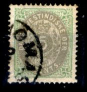 Antille-Danesi-F020 - 1873-79: Yvert & Tellier N. 8 - Privo Di Difetti Occulti - - Danimarca (Antille)