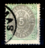 Antille-Danesi-F021 - 1873-79: Yvert & Tellier N. 8 - Privo Di Difetti Occulti - - Dänische Antillen (Westindien)