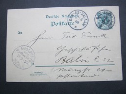 1899 , DAR-ES-SALAM  , Klarer Stempel Auf Ganzsache , Rs. Viel Text - Duits-Oost-Afrika