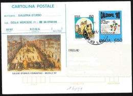 Italia/Italie/Italy: Intero, Stationery, Entier, Calcio Storico Fiorentino, Historic Florentine Football, Football Flore - Briefe U. Dokumente