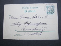 1900 , FINSCHHAFEN ,  Stempel Auf Ganzsache Mit Viel Text, Recht Selten, Min Knickspur - German New Guinea