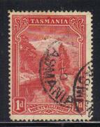 T1919 - TASMANIA 1 Penny Official :  Wmk TAS  Used . Punctured T - Used Stamps