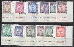 Liechtenstein 1976 Dienstmarken 12v  (corner) ** Mnh (33954) - Service