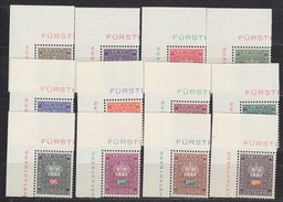 Liechtenstein 1968/1969 Dienstmarken 12v (corner) ** Mnh (33958) - Dienstmarken