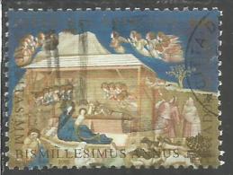 VATICANO VATICAN VATIKAN 2000 NATALE CHRISTMAS NOEL WEIHNACHTEN NAVIDAD NATAL LIRE 800 USATO USED OBLITERE´ - Oblitérés