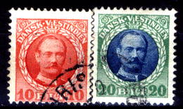 Antille-Danesi-F070 - 1907-1908: Yvert & Tellier N. 37, 39 - Privi Di Difetti Occulti - - Deens West-Indië