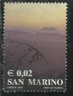 SAN MARINO 2002 I COLORI DELLA VITA VIOLETTO TRAMONTO SAMMARINESE VIOLET SUNSET € 0,02 USATO USED OBLITERE´ - Gebruikt