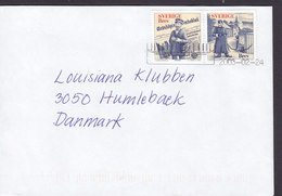 Sweden 2003 Cover Brief HUMLEBÆK Denmark "Grönköpings Veckoblad" Newspaper Journal Zeitung Post Master (Pair) - Cartas & Documentos