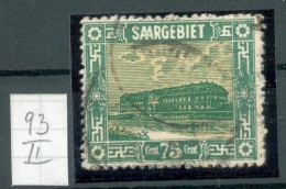 Saar 93II ABART Gest. 180EUR (E9283 - FDC