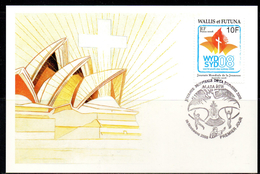 WALLIS & FUTUNA 2008 CARTE MAXIMUM TIMBRES N° 711 JOURNEE MONDIALE DE LA JEUNESSE 2008 A SYDNEY - Maximumkaarten