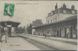 CP- 81 - Saint Sulpice - La Gare Dos Oblitération 1915. - Saint Sulpice