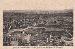 CPA 25 SOCHAUX VUE GENERALE DES USINES ET HOTEL PEUGEOT - Sochaux