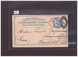 USA - GANZSACHE - CARTE ENTIER POSTAL - ...-1900