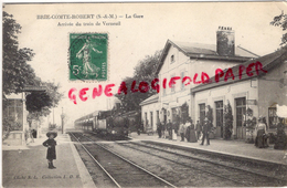 77 - BRIE COMTE ROBERT - LA GARE   ARRIVEE D' UN TRAIN DE VERNEUIL - Brie Comte Robert